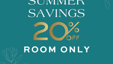 Enjoy 20% off room rates this summer with our exclusive savings offer in a stylish floral design.